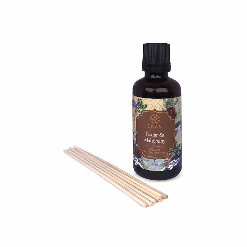 Cedar &amp; Mahogany Reed Diffuser 50 ml Refill Gift Box