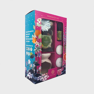 Ceramic Oil Warmer &amp; Potpourri Gift Set | Jasmine &amp; Freesia Scent