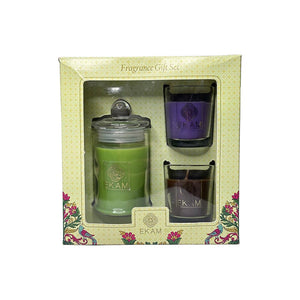 3 Pack Candle Gift Set | Lavender,  Lemongrass, Mahogany