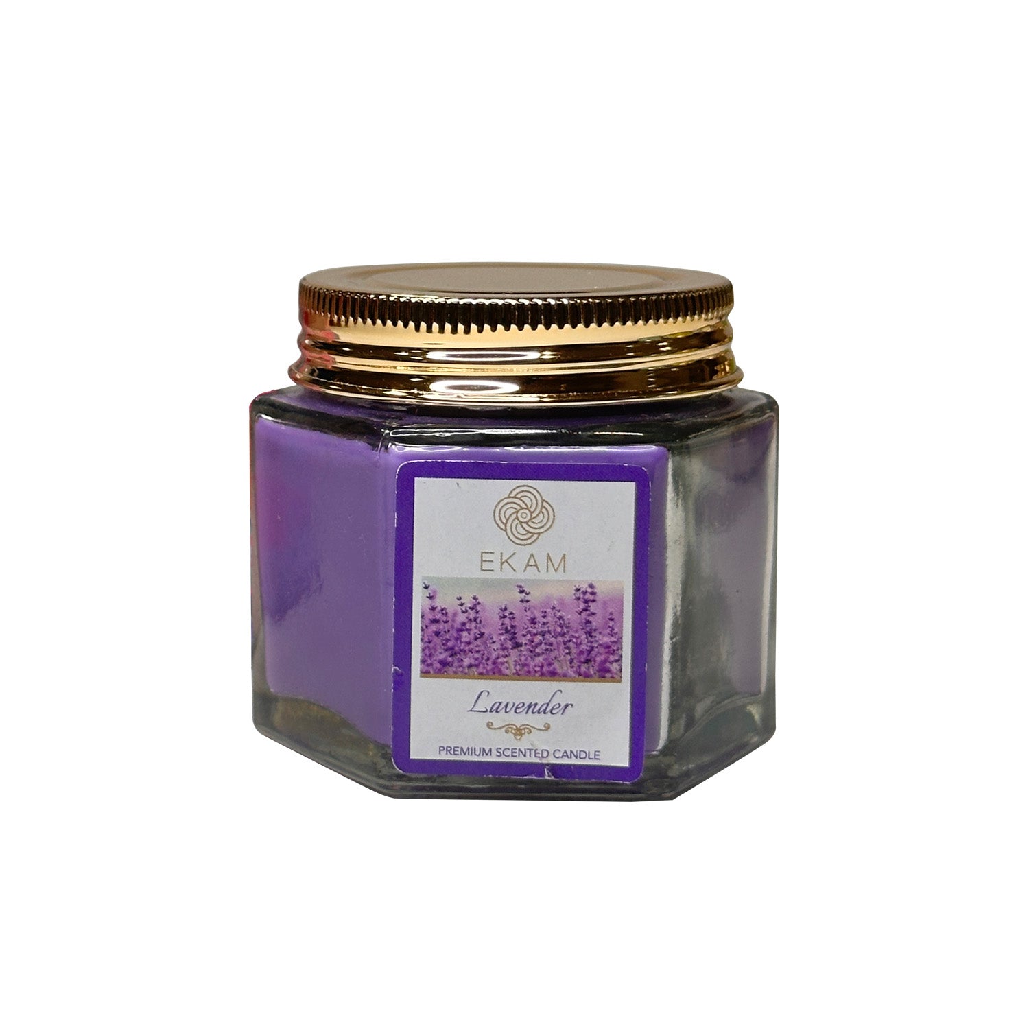 EKAM Lavender Scented Hexa Jar Candle