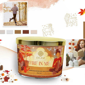 Fire in Me Scented 3 Wick Candle