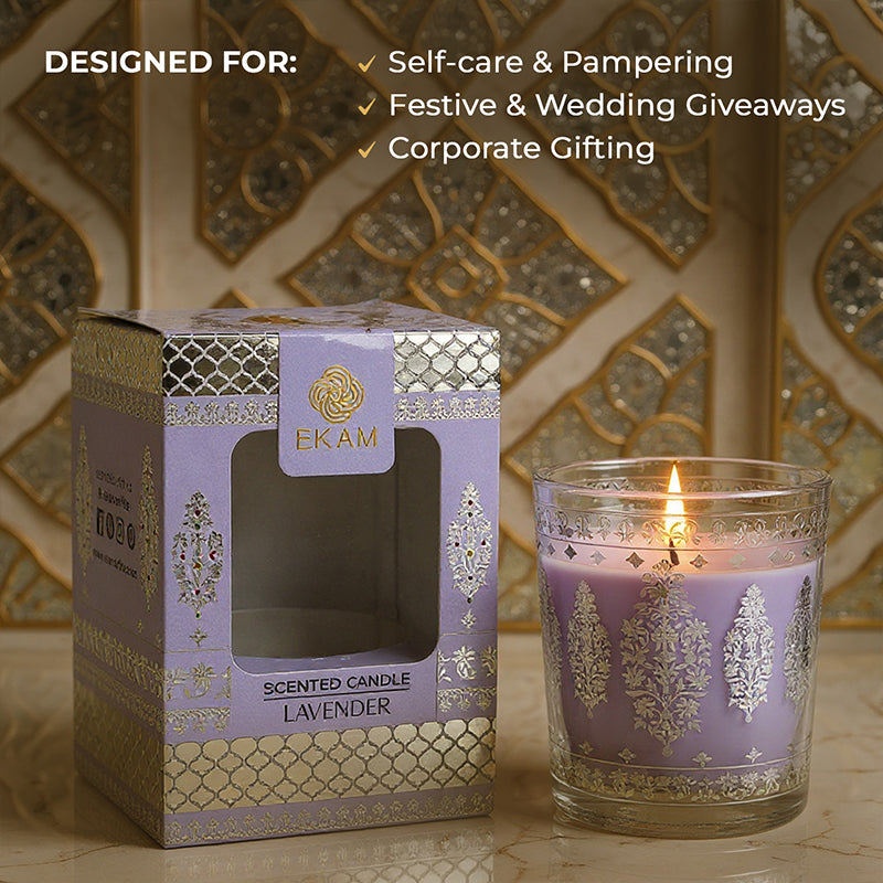 Lavender Scented Votive Candle, 43 g| Festive Sheesh Mahal Collection, 2025-26