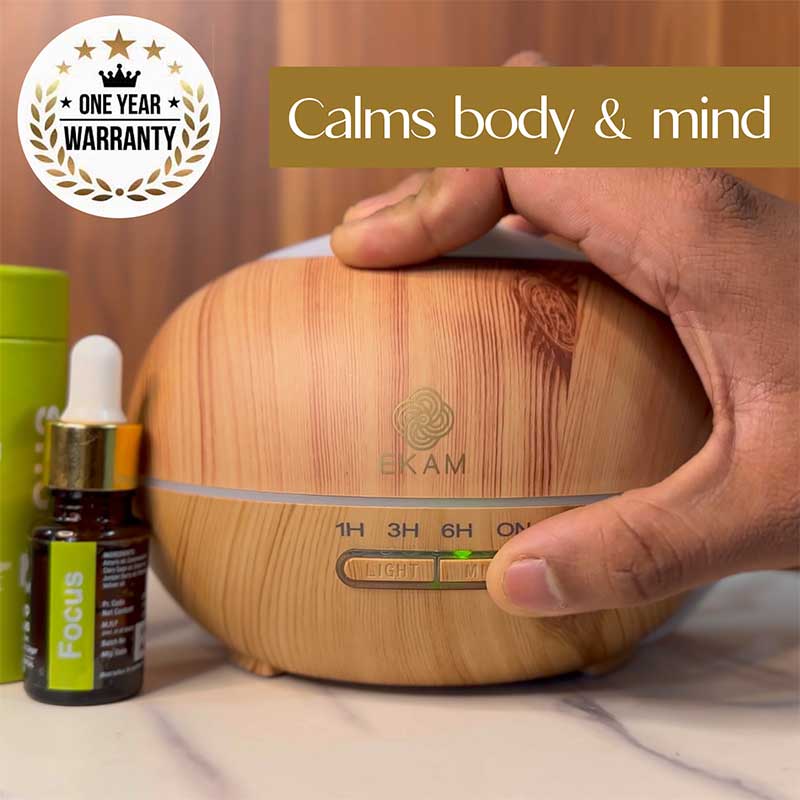 Aroma Diffuser - Model: YX-024 Light Wood with Free True Joy, Change &amp; Transform, Be Calm, and Self Love Wellness Oils