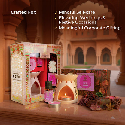 Rose Scented Fragrance Gift Set Box| Festive Pink Haveli Collection, 2025-26