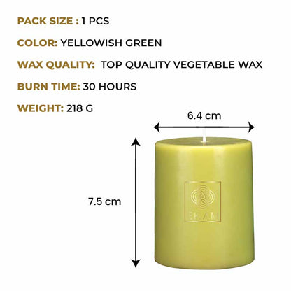 Lemongrass Scented Pillar Christmas Candle (218 g)