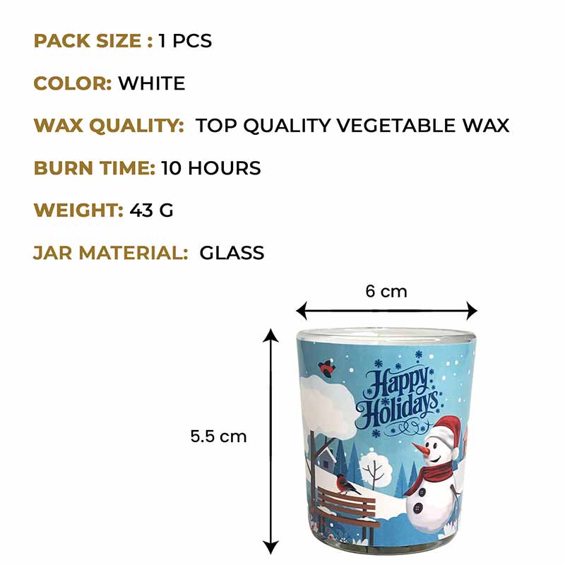 Happy Holidays Scented Christmas Votive Candle (43 g)