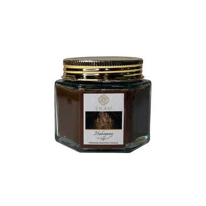 Mahogany Hexa Jar Scented Candle