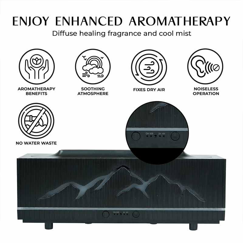 YX2201S-Black Flame Aroma Diffuser