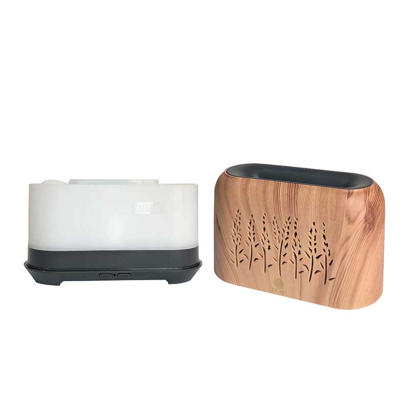 YX 1816 Lightwood with Grey Base Flame Aroma Diffuser