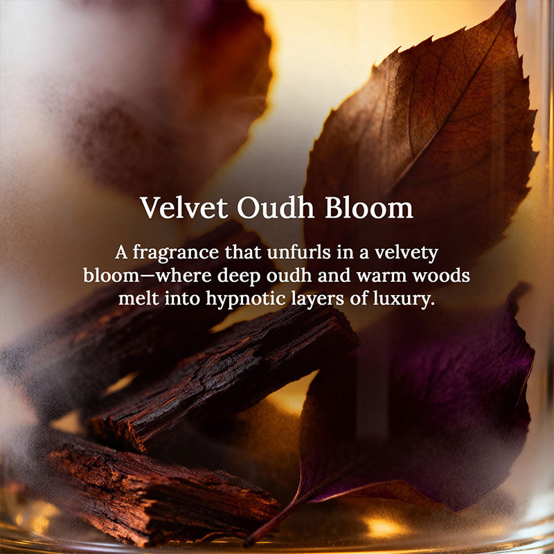 Velvet Oudh Bloom 3 Wick Luxe Scented Candle