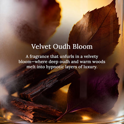 Velvet Oudh Bloom 3 Wick Luxe Scented Candle
