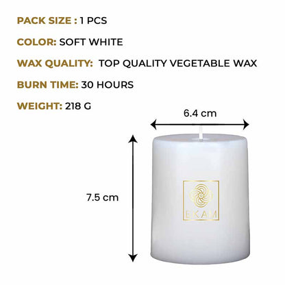 Vanilla Scented Pillar Christmas Candle (218 g)