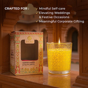Lemongrass Scented Votive Candle, 43 g| Festive Pink Haveli Collection, 2025-26