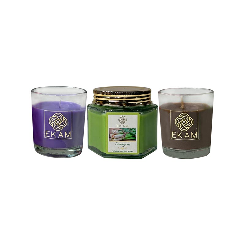 3 Pack Candle Gift Set | Lavender,  Lemongrass, Mahogany