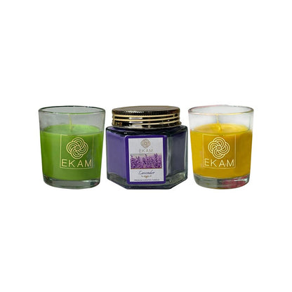 3 Pack Candle Gift Set | Lemongrass , Lavender &amp; Nagachampa