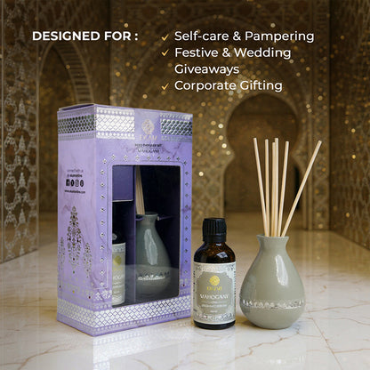 Mahogany Scented Reed Diffuser Set | Festive Sheesh Mahal Collection, 2025-26