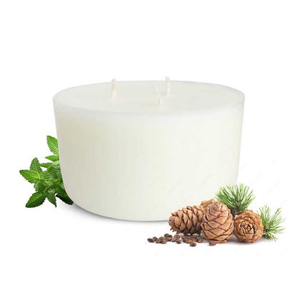 Twilight Sky Scented 3 Wick Candle Jar and Cedar &amp; Mint Scented 3 Wick Refill Candle Combo