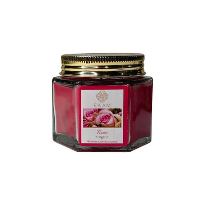 Rose Hexa Jar Scented Candle