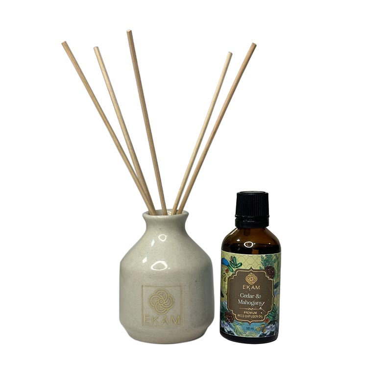 Cedar &amp; Mahogany Reed Diffuser Set