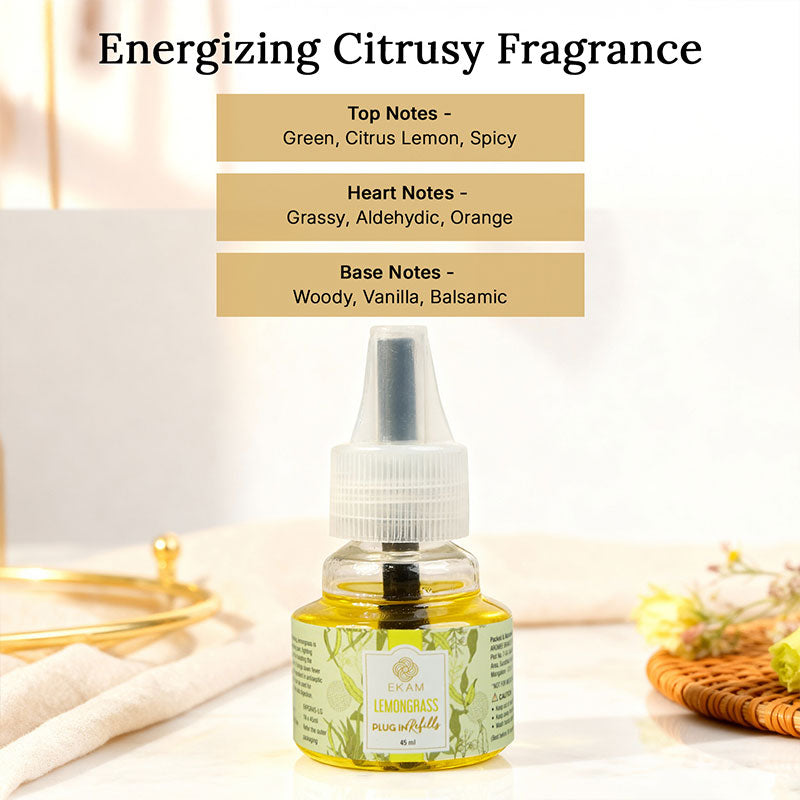 Lemongrass Scented Air Freshener Plug-In Refill - 45 ML