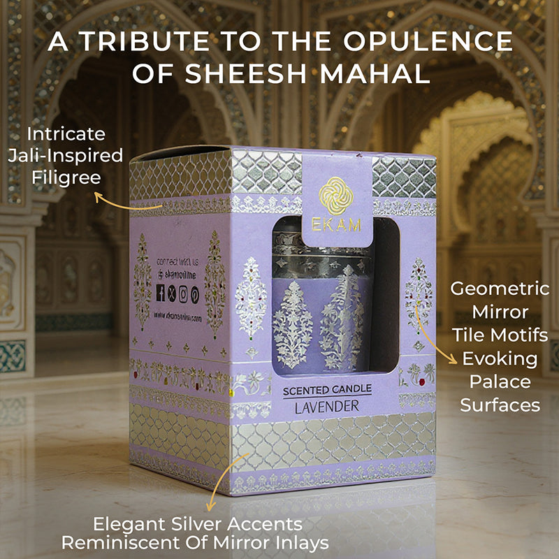 Lavender Scented Votive Candle, 43 g| Festive Sheesh Mahal Collection, 2025-26
