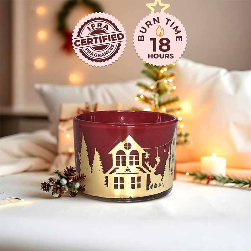 Apple Cinnamon Christmas Bowl Scented Candle (85 g)