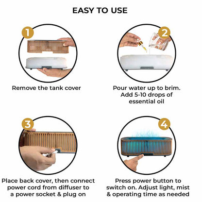 YX1623-Lightwood Flame Aroma Diffuser