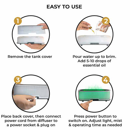 YX1623-White Flame Aroma Diffuser