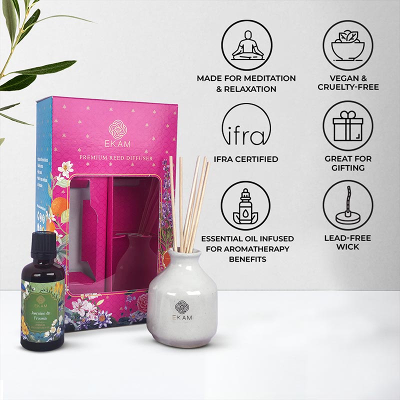 Jasmine &amp; Freesia Reed Diffuser Gift Set