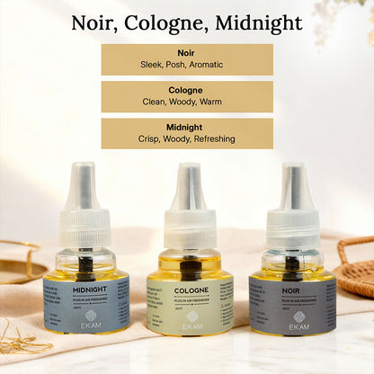 Woody &amp; Aromatic Scented Plugin Air Freshener Refill Pack of 3| 45ml Each
