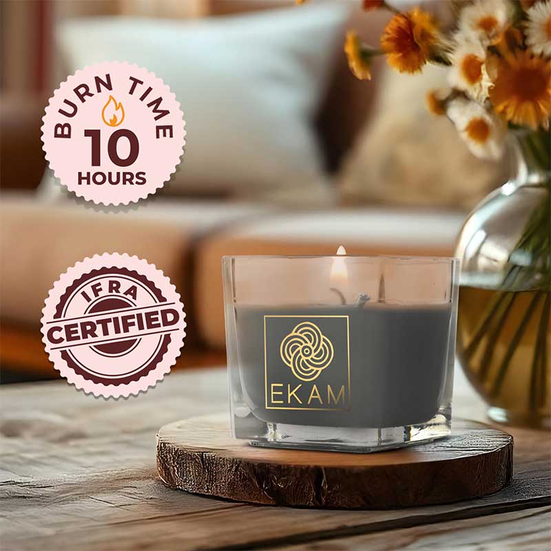 EKAM Twilight Sky Scented Square Cup Candle