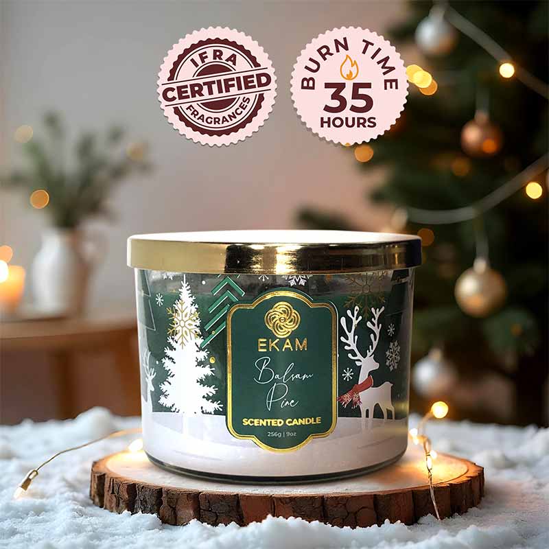 Balsam Pine 3 Wick Scented Christmas Candle (256 g)