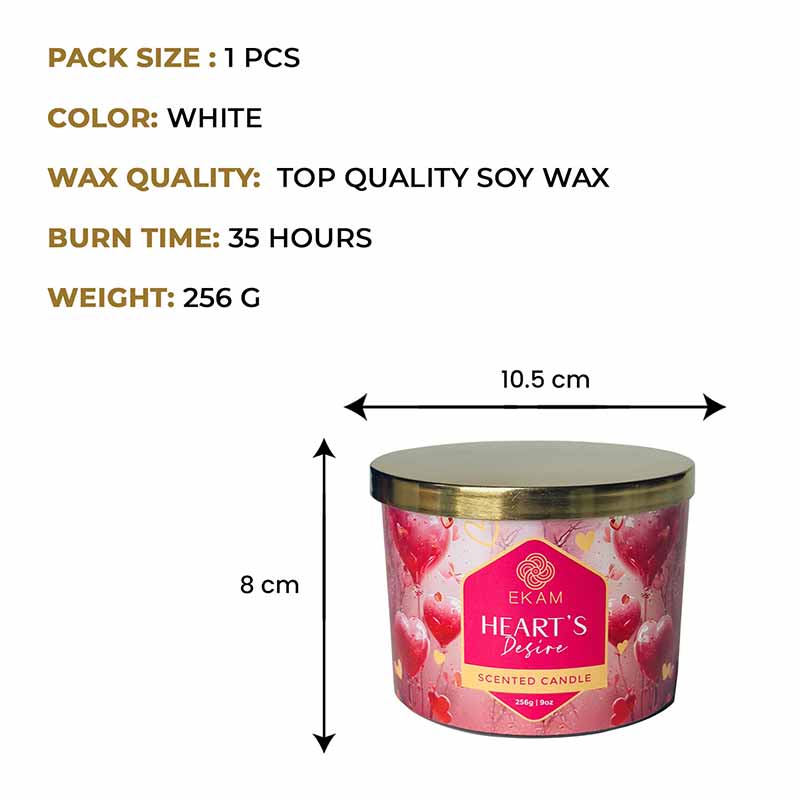 Heart’s Desire 3 Wick Scented Candle