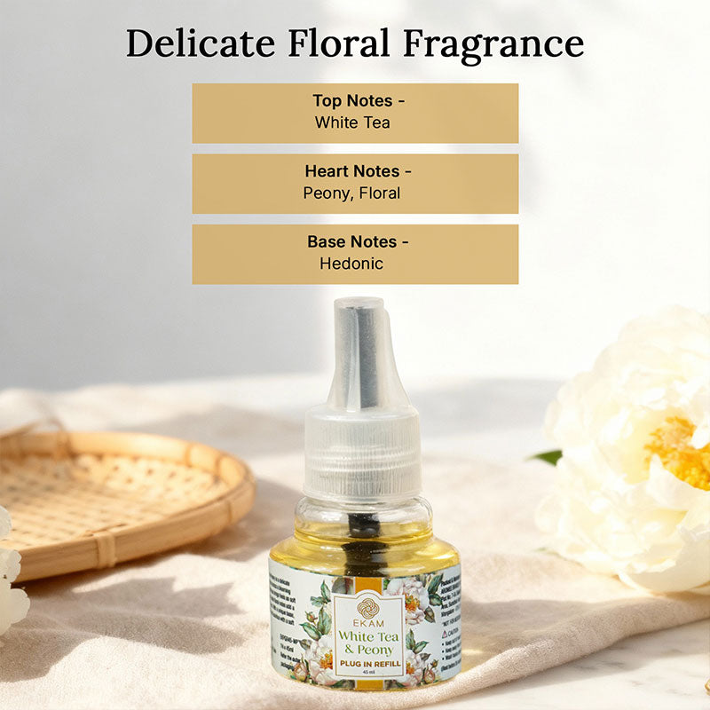 White Tea &amp; Peony Plug In Air Freshener Refill| 45ml