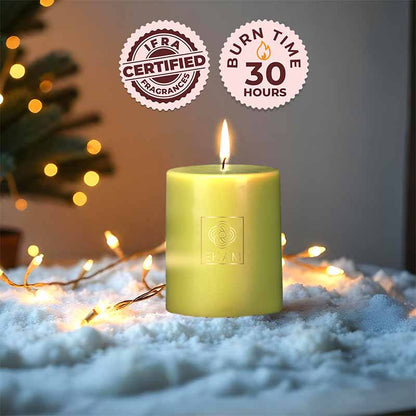 Lemongrass Scented Pillar Christmas Candle (218 g)