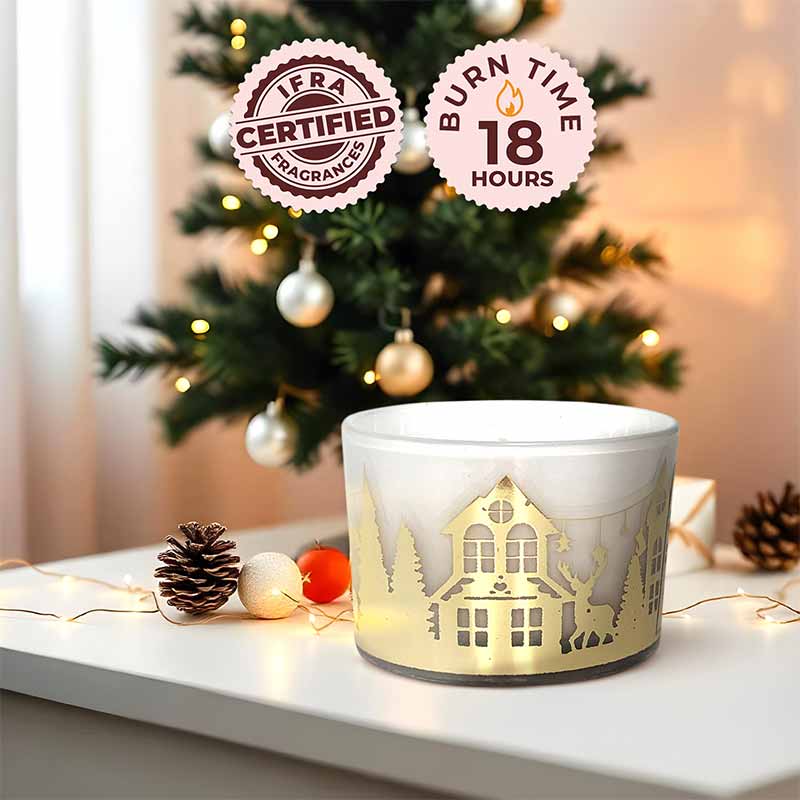 Vanilla Peppermint Christmas Bowl Scented Candle (85 g)