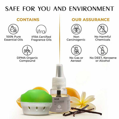 Noir Scented Plug In Air Freshener Kit