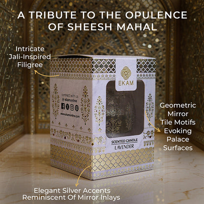 Lavender Scented Jar Candle, 28.5 g| Festive Sheesh Mahal Collection, 2025-26