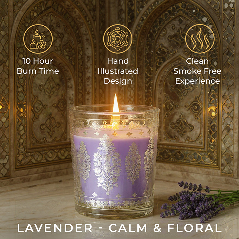 Lavender Scented Votive Candle, 43 g| Festive Sheesh Mahal Collection, 2025-26