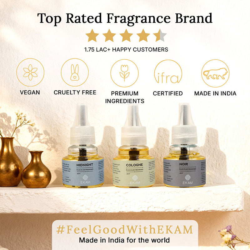 Woody &amp; Aromatic Scented Plugin Air Freshener Refill Pack of 3| 45ml Each