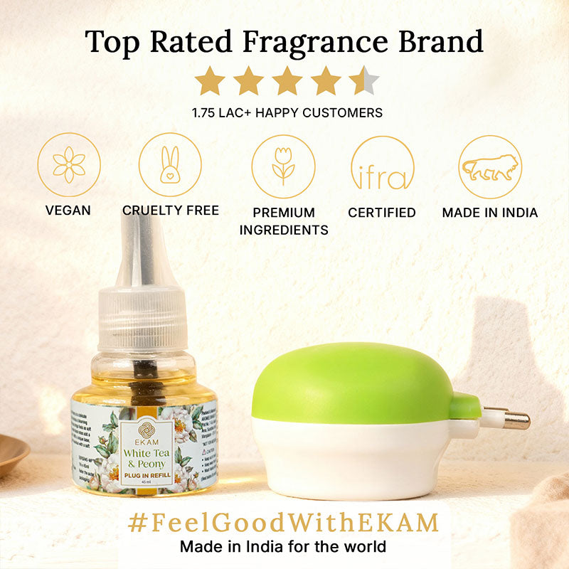 White Tea &amp; Peony Scented Plug In Air Freshener Kit