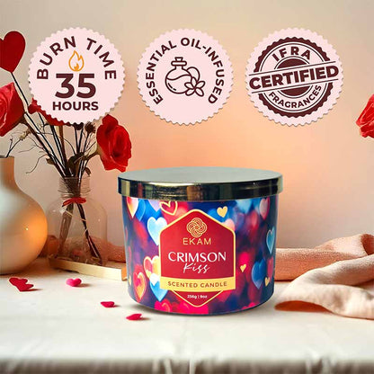 Crimson Kiss 3 Wick Scented Candle