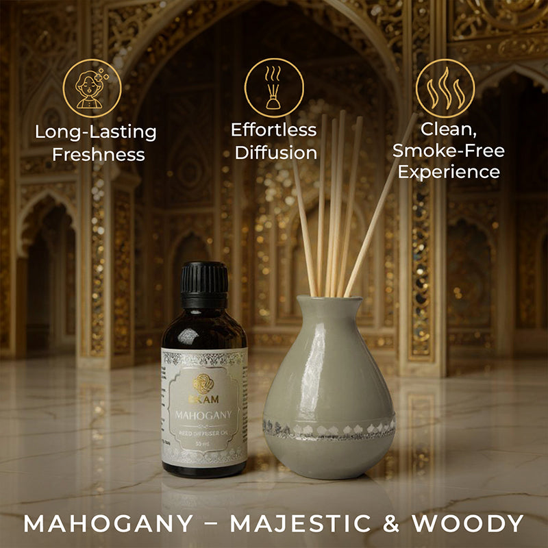 Mahogany Scented Reed Diffuser Set | Festive Sheesh Mahal Collection, 2025-26