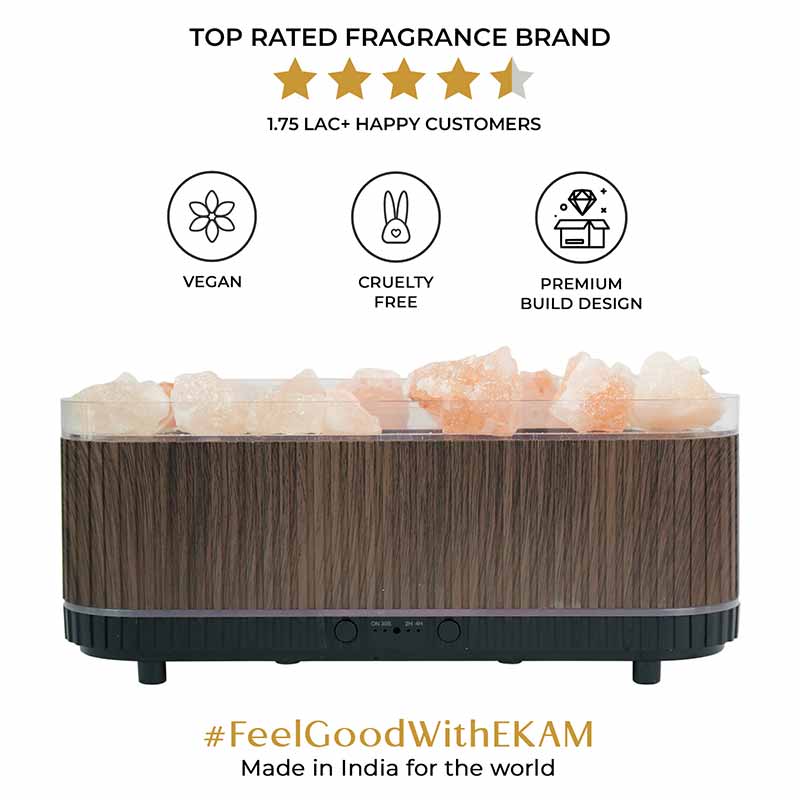 YX2221Y-Stone-Black Flame Aroma Diffuser