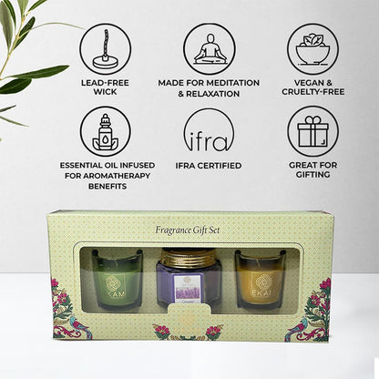 3 Pack Candle Gift Set | Lemongrass , Lavender &amp; Nagachampa