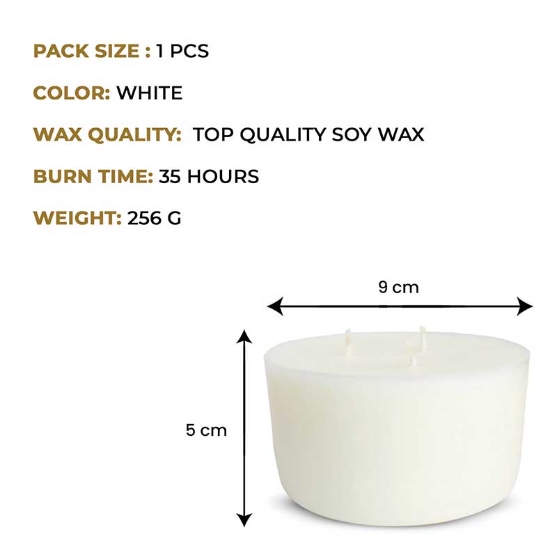 Mahogany Scented 3 Wick Refill Candle