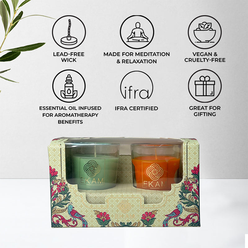 2 Pack Candle Gift Box |  Jasmine &amp; Lime Mandarin