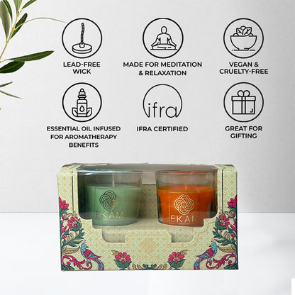 2 Pack Candle Gift Box |  Jasmine &amp; Lime Mandarin