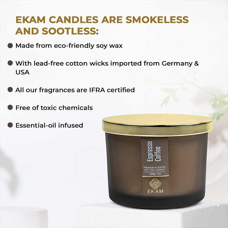 Espresso Coffee Wick Scented Candle
