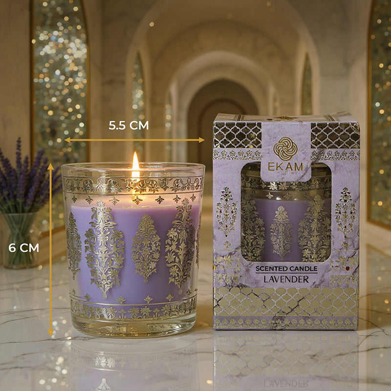 Lavender Scented Votive Candle, 43 g| Festive Sheesh Mahal Collection, 2025-26